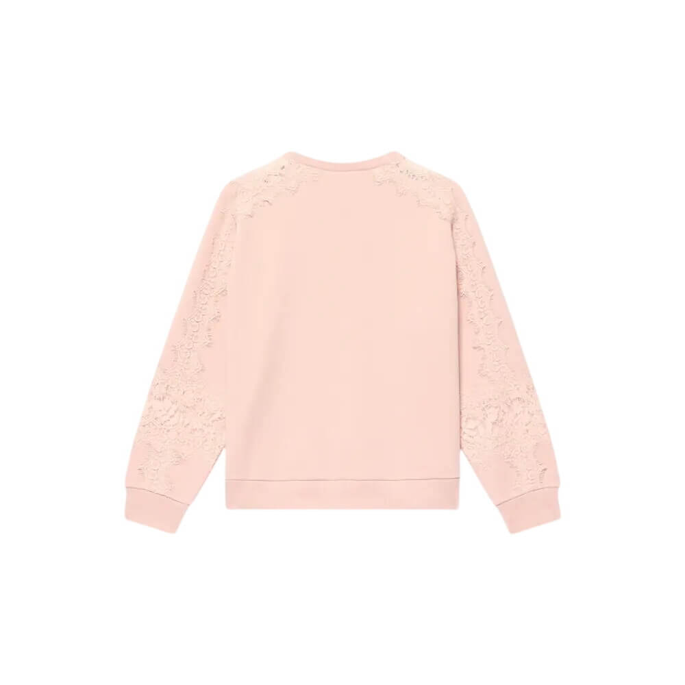 Mint Velvet Pink Lace Detail Sweatshirt